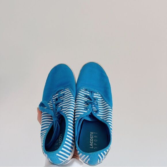 Lacoste striped blue white sneakers - Picture 1 of 5